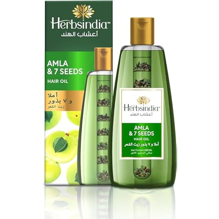 زيت شعر عشاب الهند ملا و7بذور طبيعية لتكثيف وتقوية وتغذية الشعر خالي من اى مواد الكيميائية 280 مل من أشاب الهند - Image 1